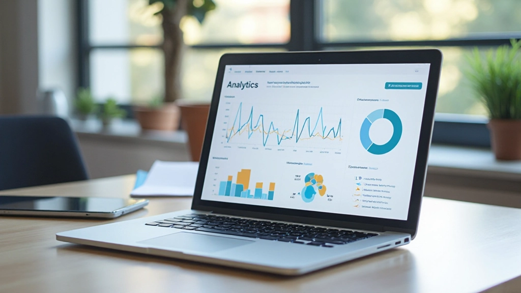 Экран монитора с графиками и метриками маркетинг-аналитики
